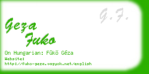 geza fuko business card